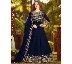 Unstiched Georgette Long Gown Dress 243