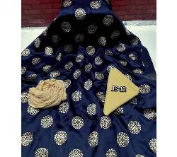 Deep  Navy Blue Unstitched Joypuri Print Three Piece Salwar Kameez for Women ( 3 Piece)