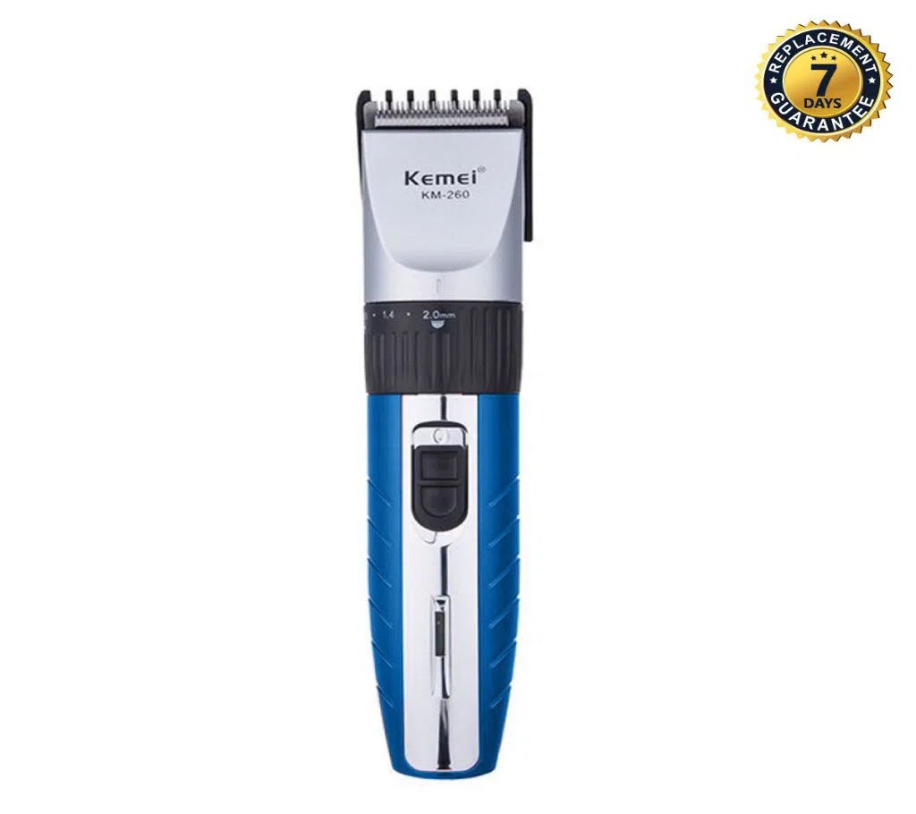 Kemei KM 260 Electric chargeable Hair Clipper and Trimmer-Blue