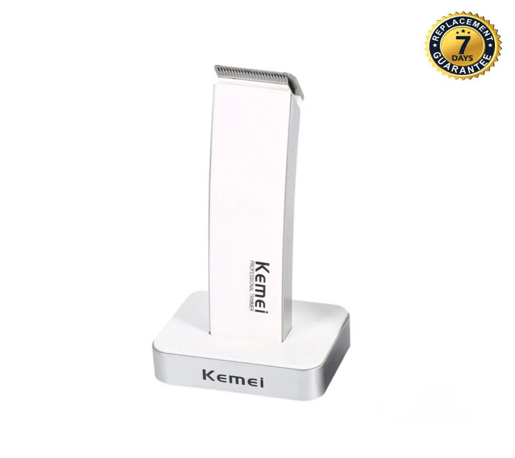 Kemei KM 619 Hair Trimmer Rechargeable Electric Hair Clipper Beard Trimmer-White