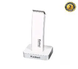 Kemei KM 619 Hair Trimmer Rechargeable Electric Hair Clipper Beard Trimmer-White