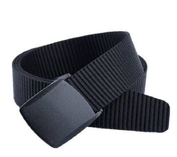 07Black Fabric Belt For Men