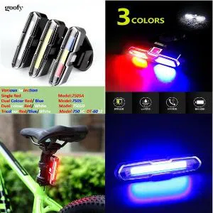 Super Bright USB Rechargeable COB LED Tail Light for - Cycle Back Light