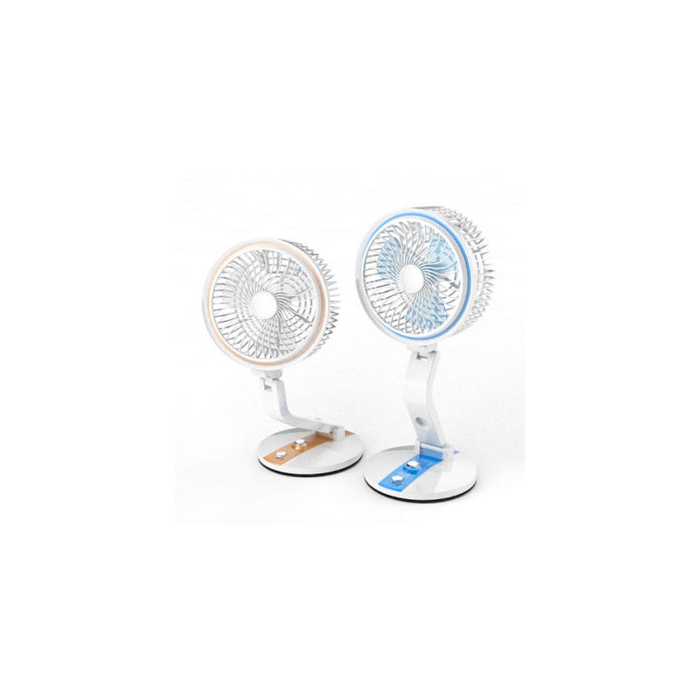 LR- 2018 New USB Rechargeable Fan with LED Light (1 Piece)