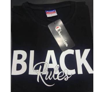 Black Rules Export Quality Half Sleeve T-Shirt for Men