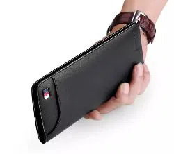 WILLIAMPOLO Fashion Leather Ultrathin Card Wallet Clutch Bag Credit Card Holder Men Multi Card Case Cash Purse