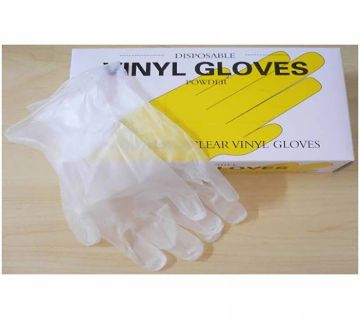 Vinyl Hand Gloves 100 Pcs 1 Box