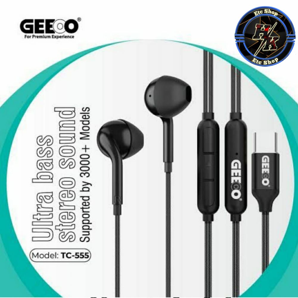 Geeoo TC555 Type-C In-ear Earphone With Ultra Bass And Stereo Sound