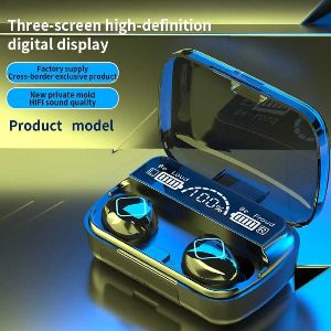 M10 TWS Earphone 9D Stereo LED Digital Display Touch CVC8.0 Digital Noise Reduction Technology - Black