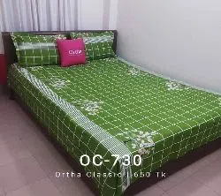 King size bedsheet and cover -green 
