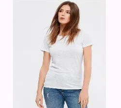 Half Sleeve Cotton Ladies Tshirt 