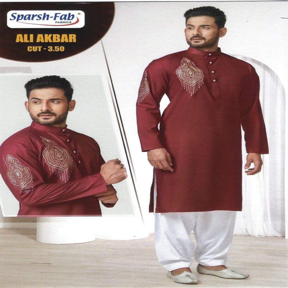 Indian Unstitched Panjabi/Kurtas Clothes for Men