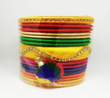 Multi color Bangles with churi