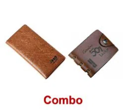 Jeep Artificial Leather Wallet FOR MEN + Genuine 501 Brown for men Combo