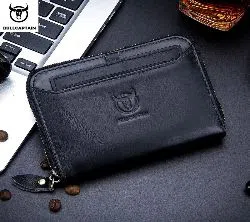100% leather wallet money bag