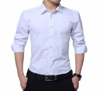 WHITE LONG SLEEVE FORMAL SHIRT FOR MEN