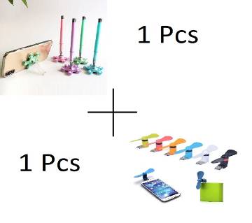 Mini USB OTG Fan 1 Pcs + Colorful VIP Stand Pen With Base