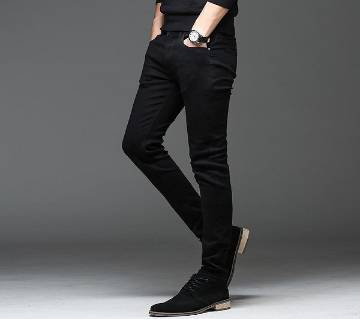 Slim-fit Stretchable Denim Jeans Pant-black 