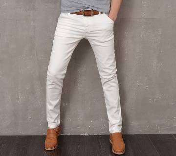 Slim-fit Stretchable Denim Jeans Pant-white 