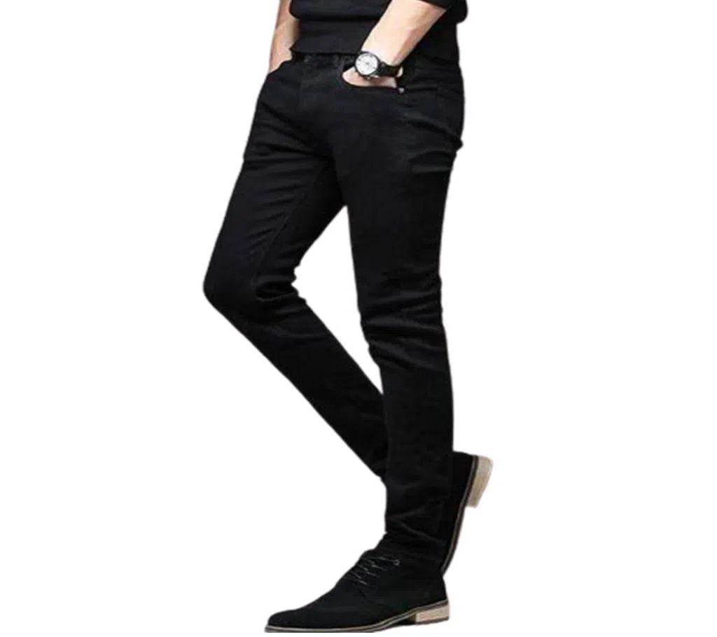Slim-fit Stretchable Denim Jeans Pant-black 