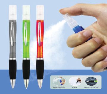 Pen Sanitizer Sprayer (3 Working by 1 Pen) - Sanitizer Spray Refillable Pen | Ballpoint Pen 3ml