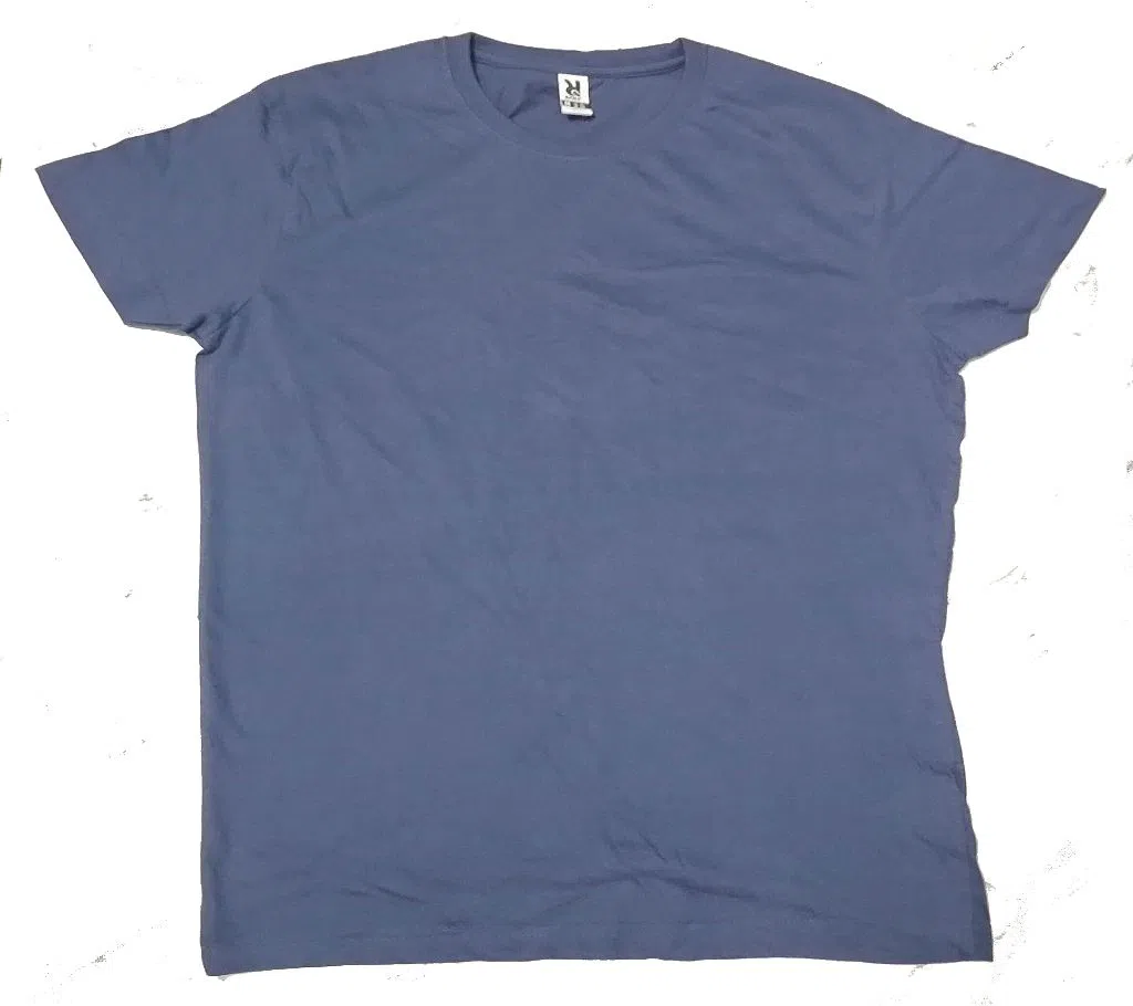 half sleeve cotton tshirt for men (Solid-Bule Grey)