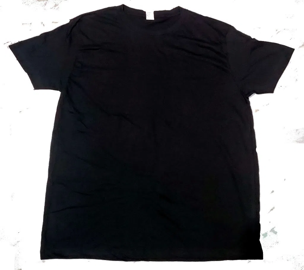 half sleeve cotton tshirt for men (Solid-Black)