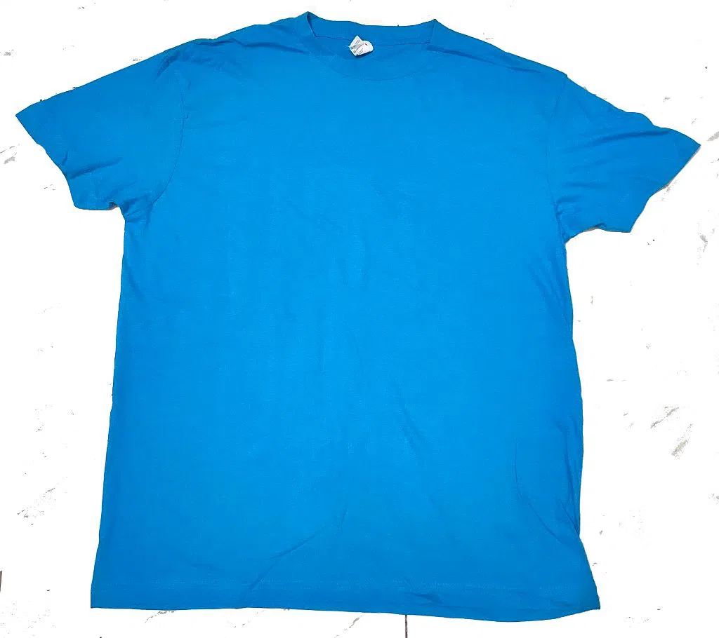 half sleeve cotton tshirt for men (Solid-Blue)