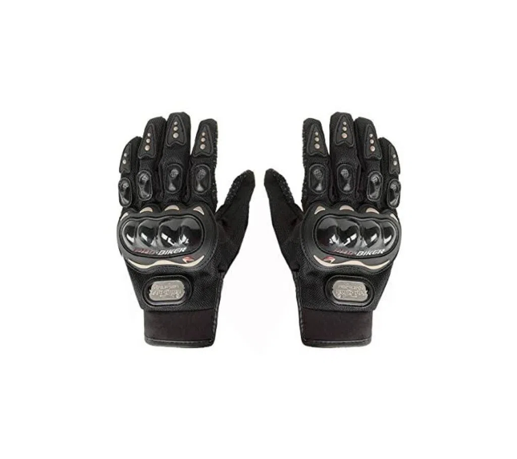 Pro Biker Hand Gloves Motorcycle Rider (Black Color)
