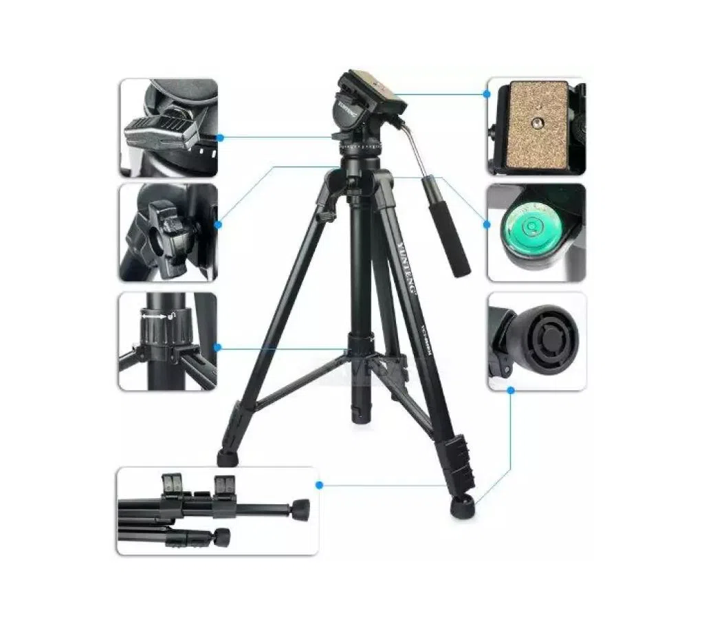 Yunteng VCT-691 Aluminum tripod Professional Pan head for canon 700D 650D 600D SLR Camera include Bag Photography Kit