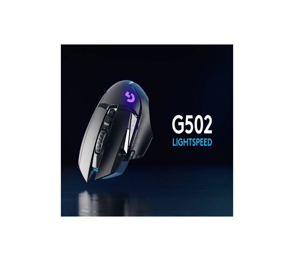 Logitech G502 Lightspeed Wireless গেমিং মাউস with HERO 16K Sensor, PowerPlay Compatible, Tunable Weights and Lightsync RGB - Black বাংলাদেশ - 1195082