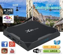 X96 MAX+ ANDROID TV BOX 9.0 AMLOGIC S905X3 4GB RAM 32GB ROM 2.4G/5.8G WIFI 1000M LAN BLUETOOTH 4.0 H.265 HDR 3D 4K 60FPS WITH 2.4G VOICE REMOTE CONTRO