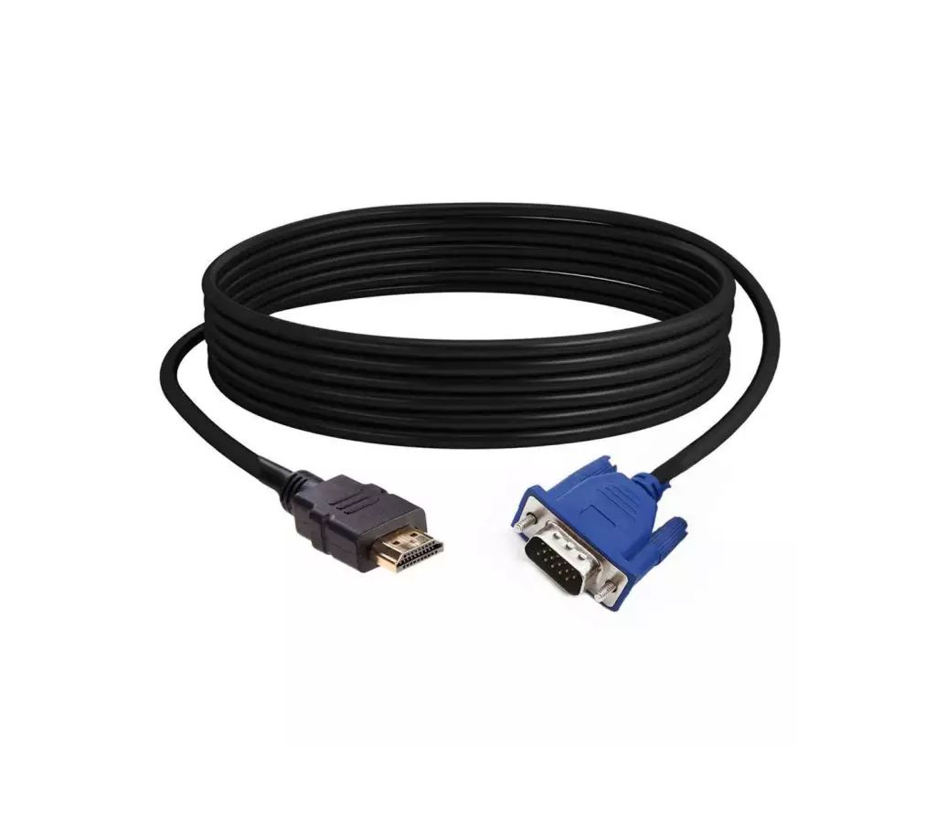 HDMI To VGA কনভার্টার ক্যাবল For PC Laptop Tablet High Resolution Adapter বাংলাদেশ - 1181025