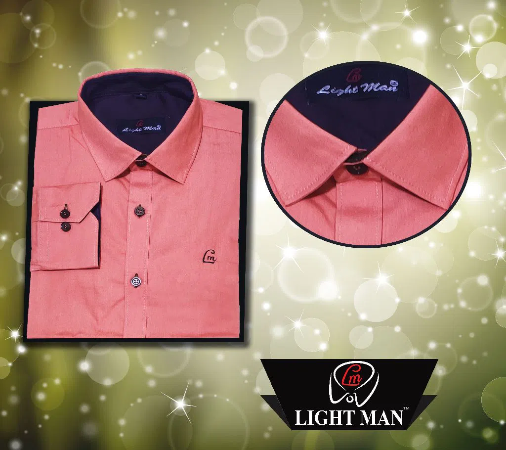   One Color Contest fullsleeve Shirt for All Men-pink 