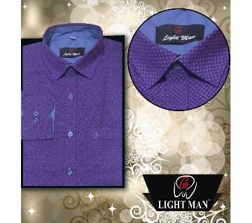   Contrast Design Shirt for Men  purple 