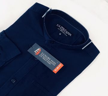 Menz full Sleeve Causal Shirt-05-blue 