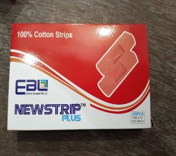100 Pcs Box EBL Newstrip First Aid Strip Tape ওয়ান টাইম ব্যান্ডেজ 