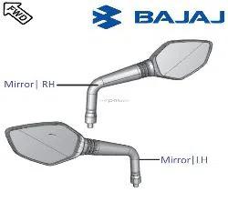 Bajaj Looking Glass for Palser 150/160cc & Discover all Model - BLACK