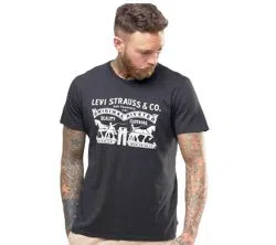levis Half Sleeve T-Shirt for Men By Levis Half Sleeve T-Shirt Black Original