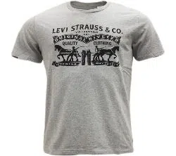 levis Half Sleeve T-Shirt for Men By Levis Graphics Half Sleeve T-Shirt GREY Original
