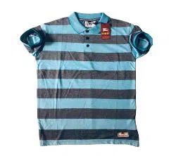 BurBerry Stripe Polo T-Shirt 100% Pure Cotton For Men 