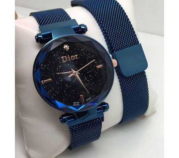 Dior Magnet Strap Buckle Stainless Steel Women Girl Gift-blue 