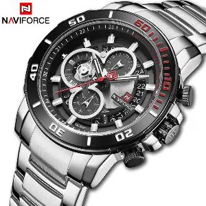 NAVIFORCE NF9174  Stainless Steel Chronograph Watch For Men - ABC NEW