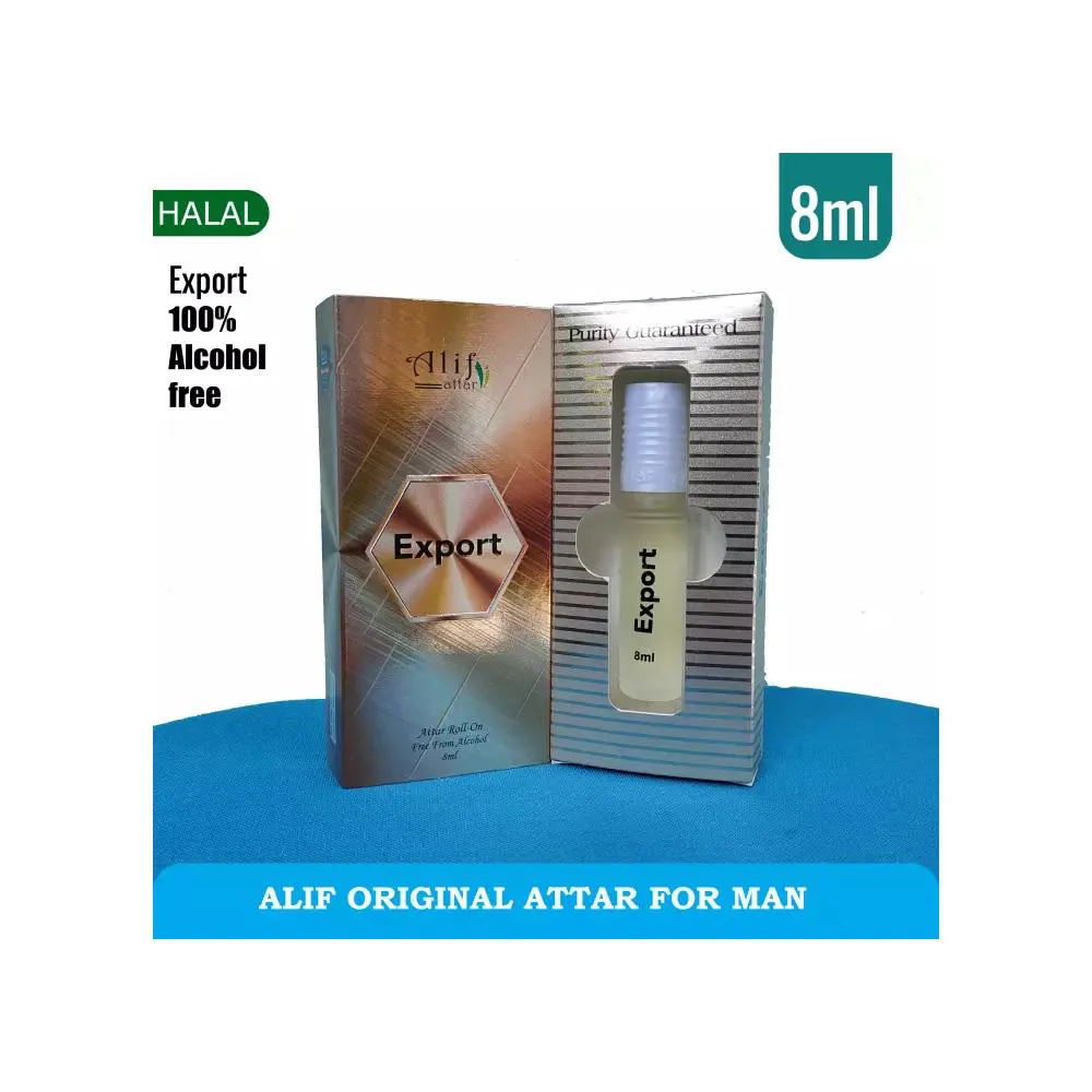 Alif Export Attar Long Lasting Roll On Non Alcoholic Perfume Attor  - 8ml BD 