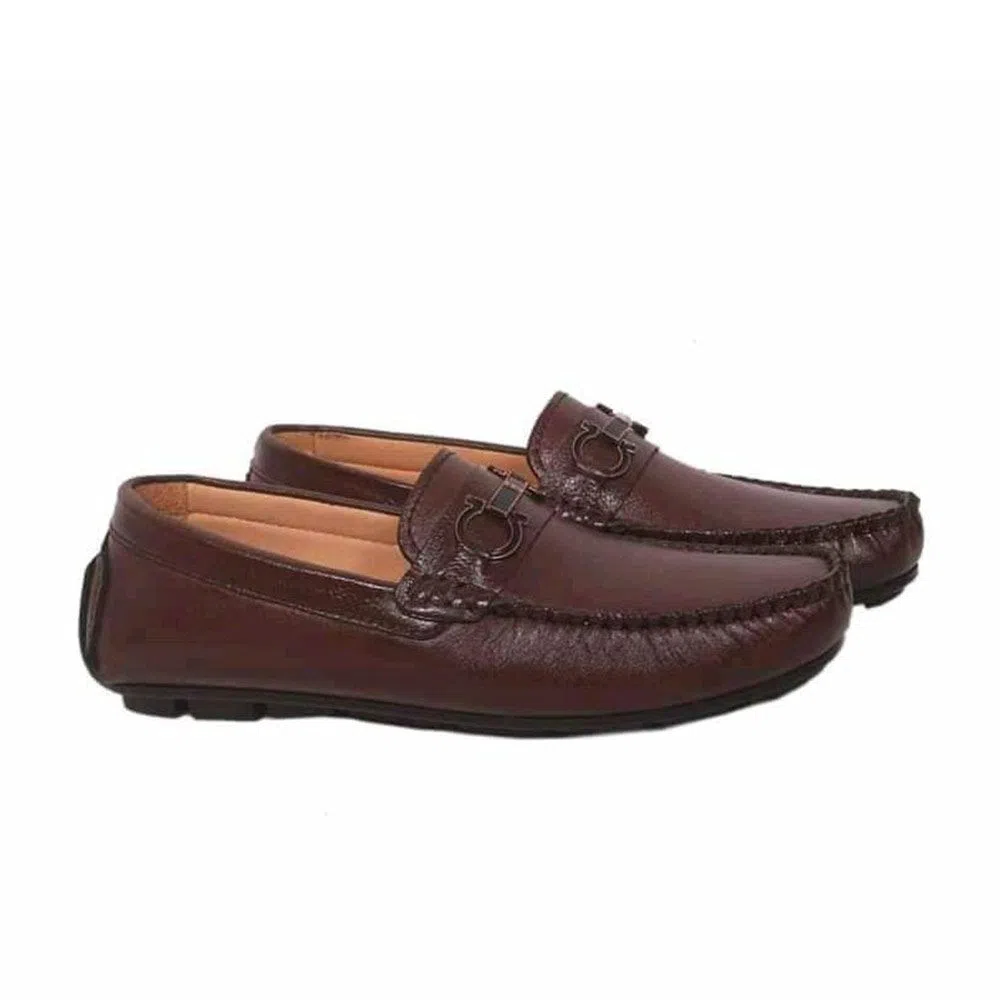 Leather Lofers for mens-brown 