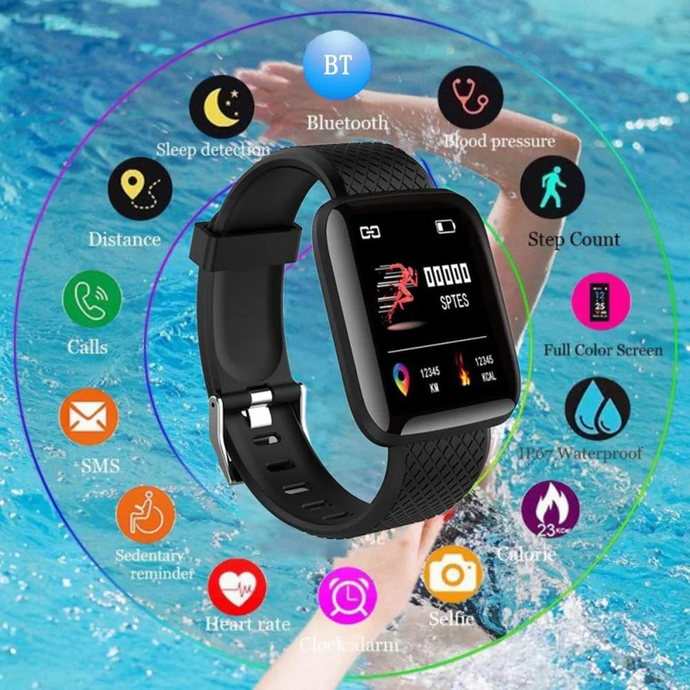 116 Plus Smart Watch Heart Rate Watch Smart Wristband Sports Watches Smart Band Waterproof Smartwatch Android All Compatible