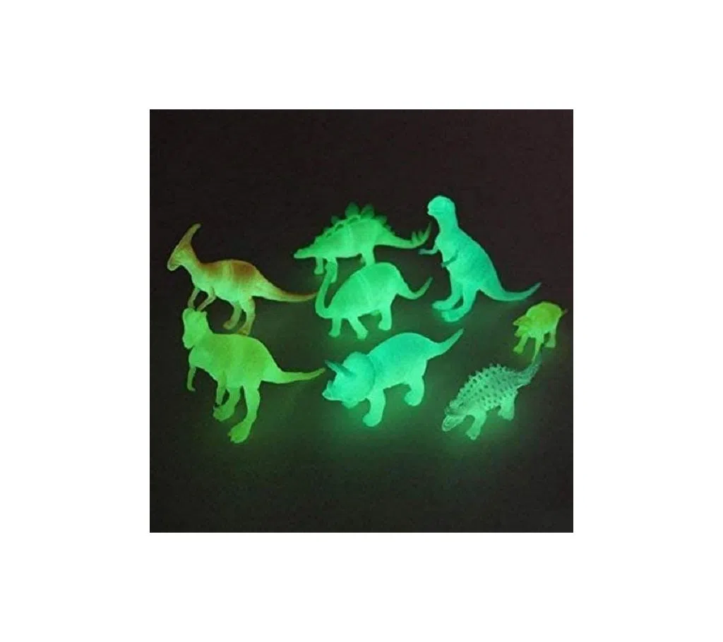Radium Glow Dinosaur Dino World Action Figure Toy 8 Pcs