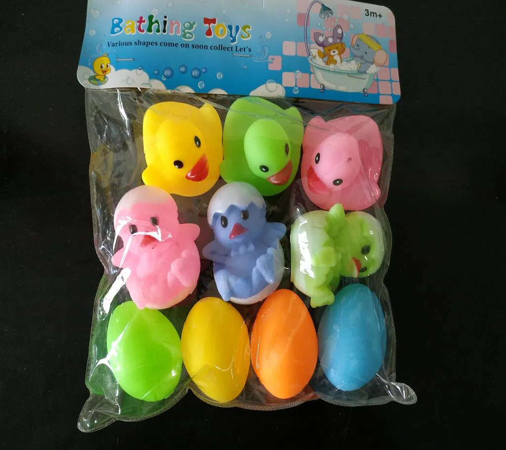 Multi Color Baby Bath Toy 10 Set With Sound