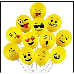 Emoji Face Balloon - Yellow 10pcs