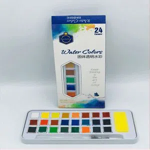 Keep Smiling Watercolor Set in Tin Box-24 Colors
